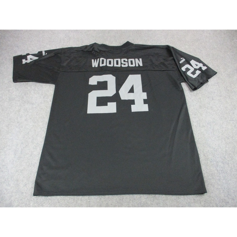 Charles Woodson Oakland Raiders Football Jersey Mens 2XL XXL Black Gray Vintage